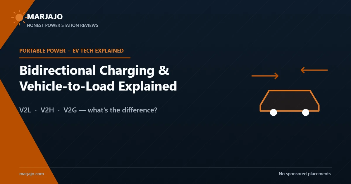 Bidirectional charging and vehicle-to-load (V2L) explained 2026 — Marjajo