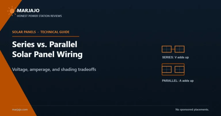 Series vs parallel solar panel wiring for power stations explained 2026 — Marjajo