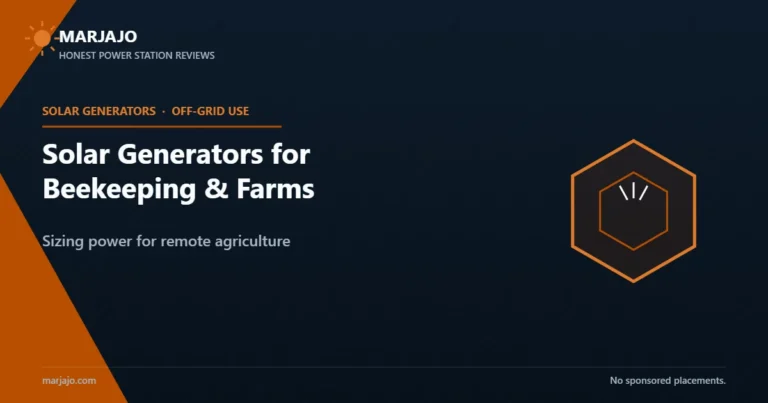 Solar generators for beekeeping and off-grid agriculture 2026 — Marjajo